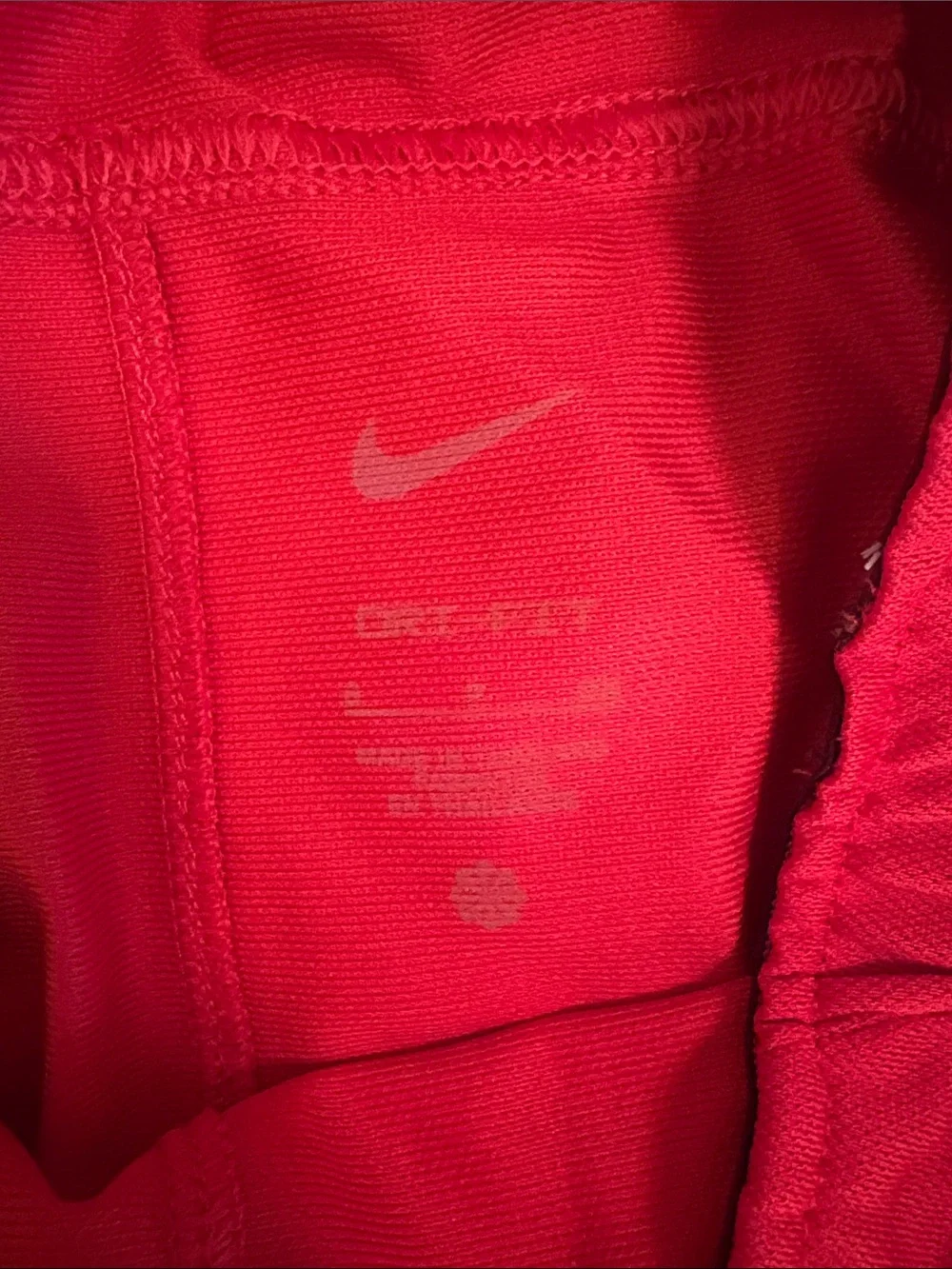Nike Men's Red Athletic Shorts with Black Drawstring